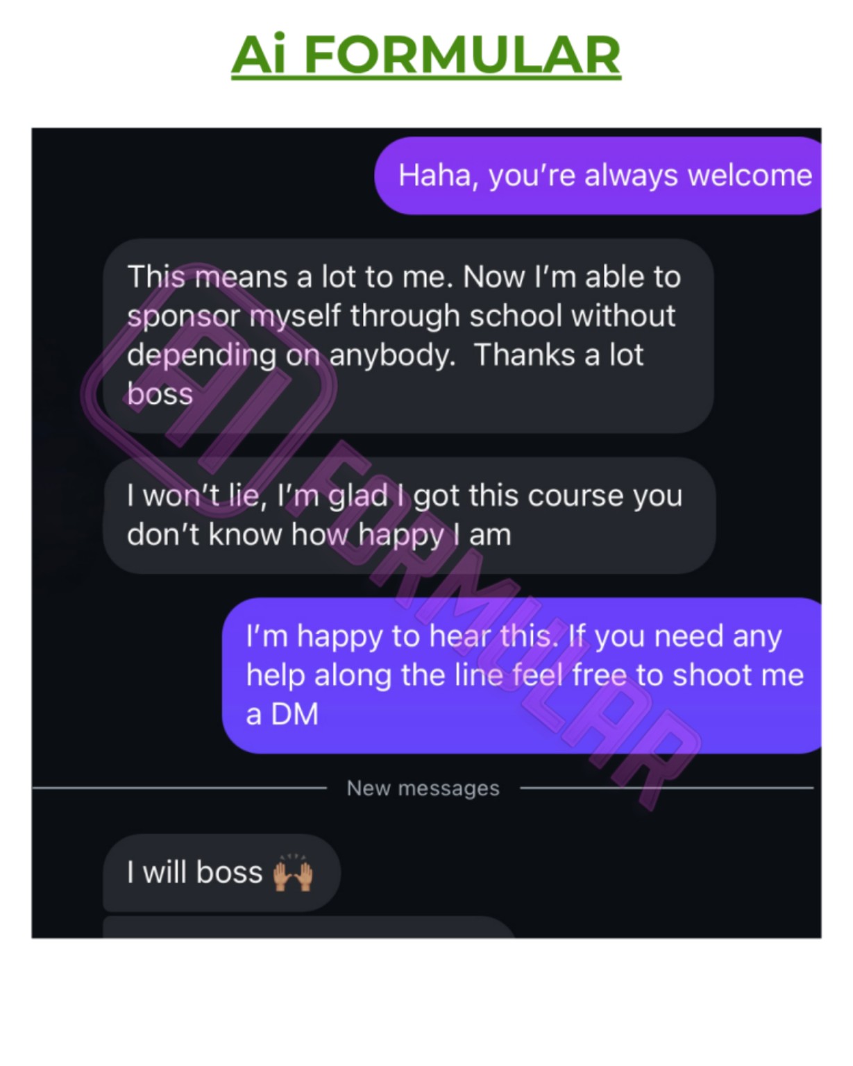 Student feedback about school support